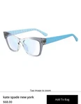 Kate Spade New York Women's Myno 50MM Cat Eye Reader Glasses W/case Nwt. Fixed Price $55.00.