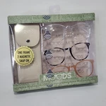 Moods By Eyesquared Reading Glasses +1.50 Magnetic Snap-on Frames Cloth Case. Fixed Price $34.99.
