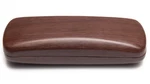 New Clam Shell Brown Wood Look Eyeglasses Hard Case W/ Cleaning Cloth C8. Fixed Price $10.99.