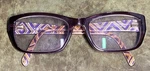Prada Reading Glasses Women Self Tinting 7WR-101 135 Purple Chevron Italy. Fixed Price $118.96.