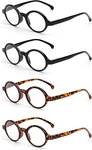 Jm Set Of 4 Retro Round Reading Glasses Spring Hinge Readers Women. Fixed Price $27.99.