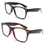 2 Pairs Classic Comfortable Reading Glasses - Unisex Readers By Vision World. Fixed Price $12.95.