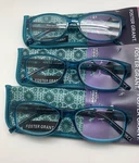 "3 Pair" Foster Grant Pearla + 3.25 Tel Teal Reading Glasses Readers. Fixed Price $27.95.