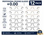 Eyekepper 12-PACK Reading Glasses Women Metal Frame +0.00 Cosplay Profession. Fixed Price $28.97.