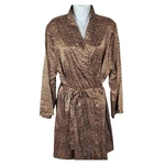 Morgan Taylor Intimates Leopard Print Satin Robe Brown Animal Nwt Nos Regency. Fixed Price $17.60.