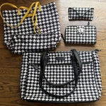 Ver Bradley Houndstooth Set Of 4 Items: Laptop Bag, Wallet, Tote, Glasses Case. Fixed Price $75.00.