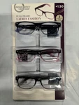 Design Optics By Foster Grant Women's Fashion Full Frame Glasses 3PK+1.50 O/box. Fixed Price $17.12.