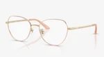 New Versace Reading Glasses Mod 1313-D 1520 55-18 145 Gold & Pink Frames Readers. Fixed Price $239.99.