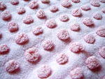 Morgan Jones Vtg Chenille Bedspread Fabric Pink Pops Excellent 24"X18". Fixed Price $23.95.