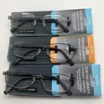 "3 Pair" Foster Grant Manning Gun +2.00 Reading Glasses Readers W/case. Fixed Price $24.95.