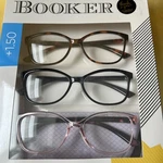Booker +1.50 Reading Glasses Value 3-PK & Pouch. Fixed Price $15.95.
