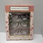 Adrienne Vittadini 3 Pair Premium Reading Glasses +1.50. Fixed Price $30.00.