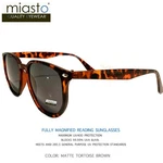 Miasto Preppy Round Keyhole Reading Sun GLASSES/SHADES+1.75 Brown/smoke (UV400 ). Fixed Price $26.99.