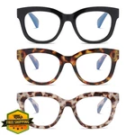 Zxyoo 3 Pack Oversized Reading Glasses, Blue Light Blocking Women Readers. Fixed Price $27.99.