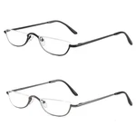 Kokobin Half Reading Glasses - 2 Pairs Rim Metal Frame Spring Hi.... Fixed Price $15.39.