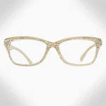 Jimmy Women's Gold Readers With Swarovski Crystals. Fixed Price $92.00.