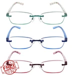 Jjwell 3 Pack Blue Light Blocking Reading Glasses Women 175 Rimless Metal. Fixed Price $34.99.