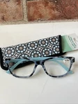 Cool Crystal Vision Reading Glasses +1.50 Black & Blue With Case. Fixed Price $13.33.