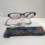 Calabria 4377 Reading Glasses W/floral Designs & Matching Case Multi Color +400. Fixed Price $12.97.