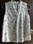 Women Van Heusen Eye Glasses Design Blouse. Fixed Price $8.50.
