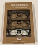 Eddie Bauer Reading Essentials Designer 3 Pair Glasses +2.50 New Readers. Fixed Price $24.99.