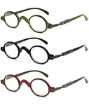 Calabria R314 Pack Unisex Professor Oval Reading Glasses Black,red,green +5.00. Fixed Price $29.95.