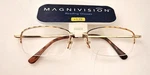Magnivision Women's Reading Glasses Orange Gold Half Rim +1.75 Nwt. Fixed Price $17.99.