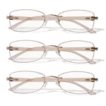 Zesaker Rimless Reading Glasses For Women Rectangle Blue Light Blocking Readers. Fixed Price $39.05.