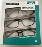 Design Optics #666 Classic Rectangle Reading Glasses 3-PACK +2.00. Fixed Price $16.99.