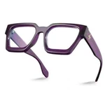 Blue Light Blocking Rectangle Chic Preppy Look Violet Frame Eyeglasses. Fixed Price $29.00.