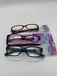 New Lot Of 3 Foster Grant Ez Reader Fashion Glasses +2.75 Miranda Wendy Bonnie. Fixed Price $10.00.