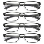 4 Pk Mens Rectangular Blue Light Blocking Reading Glasses Spring Hinge Readers. Fixed Price $19.39.