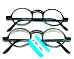 Pair Reading Glasses Clear U.v Lenses Retro Cool 60S Style Black Frame +2.00. Fixed Price $22.98.