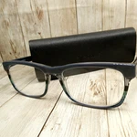 Eyebobs Blue Striped Eyeglasses Frame W/case - Full Zip 2337 10 Handmade. Fixed Price $31.84.
