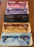 Gaoye Reading Glasses For Women, 5 Pack, Spring Hinge & Blue Light Blocking 2+. Fixed Price $9.00.