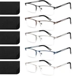 Oranzi 5-PACK Blue Light Blocking Reading Glasses, Half Metal Frame, 1.00. Fixed Price $12.91.
