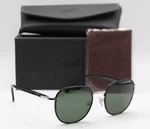 New Persol 1015-S-J 1125/31 Black Silver Authentic Frames Sunglasses 52-20. Fixed Price $297.50.