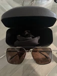 Salvatore Ferragamo SF298S Sunglasses Men Gold Titanium Frame Brown Lens. Fixed Price $145.00.