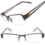 Khan Designer Casual Stylish Smart Clear Lens Brown Semi Rimless Eye Glasses. Fixed Price $16.99.