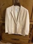 Beautiful Georgio Marciano Designer Women 100% Silk White Jacket Size M... Fixed Price $52.00.