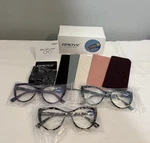 Gaoye Designers Milan Reading Glasses +2.0 Black Purple Green 3 Pair Women. Fixed Price $12.99.