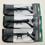 "3 Pair" Foster Grant Percy Blk +1.75 Readers Essentials Reading Glasses 1/2RIM. Fixed Price $17.78.