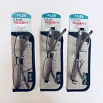 Lot Of 3 Men's Reading Glasses Bronze Sav +1.25 Power New Readers Eyewear W/case. Fixed Price $21.99.