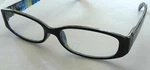 Foster Grant Black Reading Glasses Blue Plaid Stems Loop Compact Readers +2.50. Fixed Price $12.99.