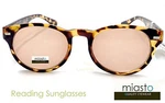 NWT$39.99 Miasto Preppy Round Reader Reading Sun GLASSES+2.50 Amber Brown. Fixed Price $34.99.