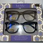 New ! Nicole Miller Ny Readers Black & Tan Set Of Reading Glasses +2.00. Fixed Price $31.99.