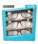 Foster Grant +1.75 Fashion Reading Glasses 3-PACK Uva-uvb Lens Protection. Fixed Price $23.00.