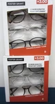 Foster Grant +3.00 Reading Glasses 6 Pair Full Rim Plastic Open Boxes. Fixed Price $15.99.