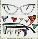 Crystal Rhinestone Cat Eyes Reading Glasses Optical Frame Lens Clear Bling Black. Fixed Price $39.99.