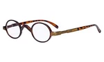 Professor R314 Small Round Reading Glasses Tortoise Brown GOLD+2.50. Fixed Price $14.95.